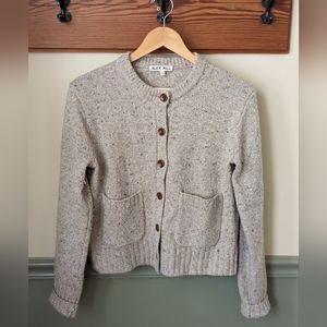 Alex Mill Francis Cardigan in Donegal oatmeal (size Small)